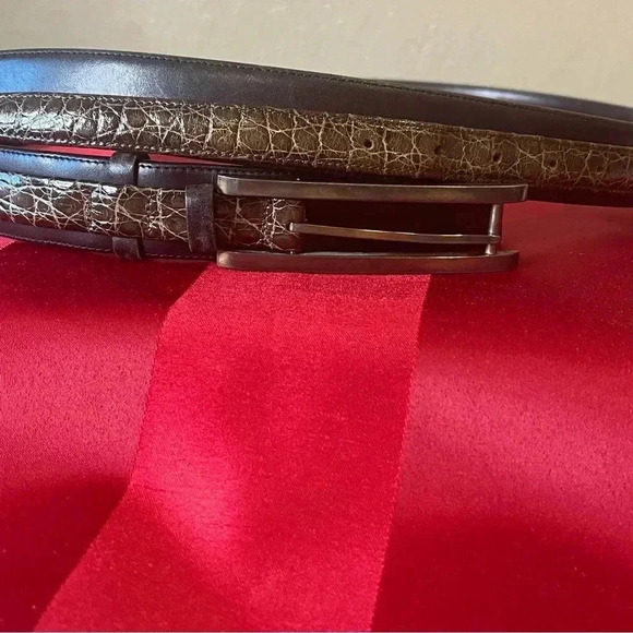 Jeweler Matthew Feldman Timeless Vintage Thin Leather Designer Belt Buckle Art - Picture 6 of 15